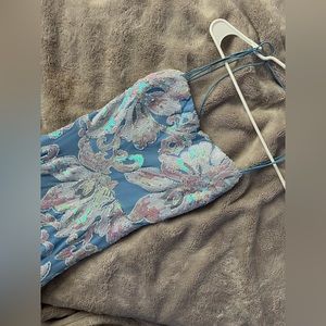 Dillards Camilla Formal Sequin Lace-Up Mermaid Dress